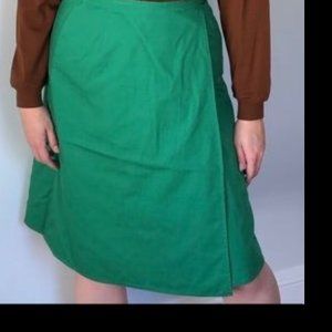 kelly green 90s wrap skirt